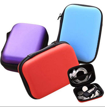 Vỏ EVA cứng nhỏ có khóa kéo bảo vệ du lịch di động bằng vải Polyester 600D màu đen