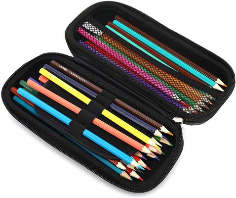 EVA Pencil Case Polyester bền và PU Leather Xây dựng với lớp lót vải mềm và nhiều khoang bên trong