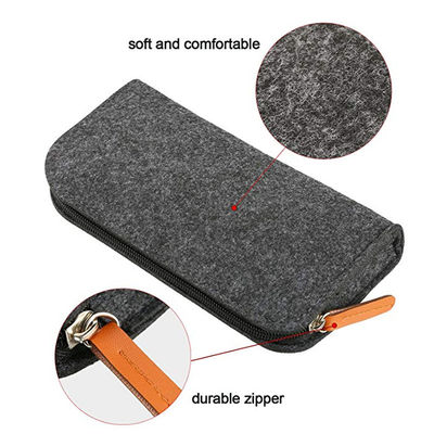 Xách cầm tay bền 3mm cảm giác EVA bút chì Case trong màu xám tối nylon tái sử dụng thiết kế trọng lượng nhẹ phù hợp cho văn phòng trường học và sinh viên