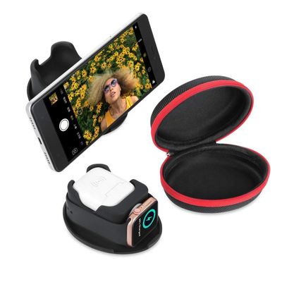 Vỏ đồng hồ EVA bằng da Pu di động bằng chứng nghiền nát cho Apple Airpods