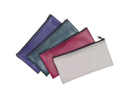 ROSH có thể tái chế PVC Pu Da Zipper Túi ngân hàng cho tiền xu