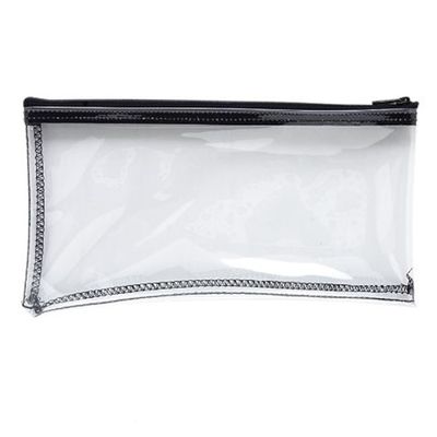 Túi nhựa PVC trong suốt có dây kéo Túi đựng tiền không thấm nước Kích thước tùy chỉnh có sẵn để kiểm tra ngân hàng Thẻ ID và kho lưu trữ văn phòng phẩm