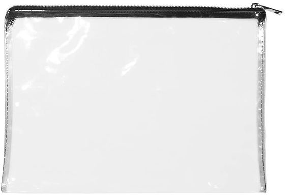 Túi ngân hàng có dây kéo PVC trong suốt bền 12x87 Inch Tùy chọn thiết kế và in logo tùy chỉnh
