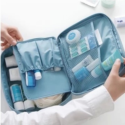 Ladies Men Double Travel Wash Bag Túi đựng mỹ phẩm Đa chức năng Chống thấm nước