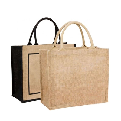 Lamination Vải bố đay Mua sắm Hàng tạp hóa Túi tote PE Lớp phủ có thể tái sử dụng